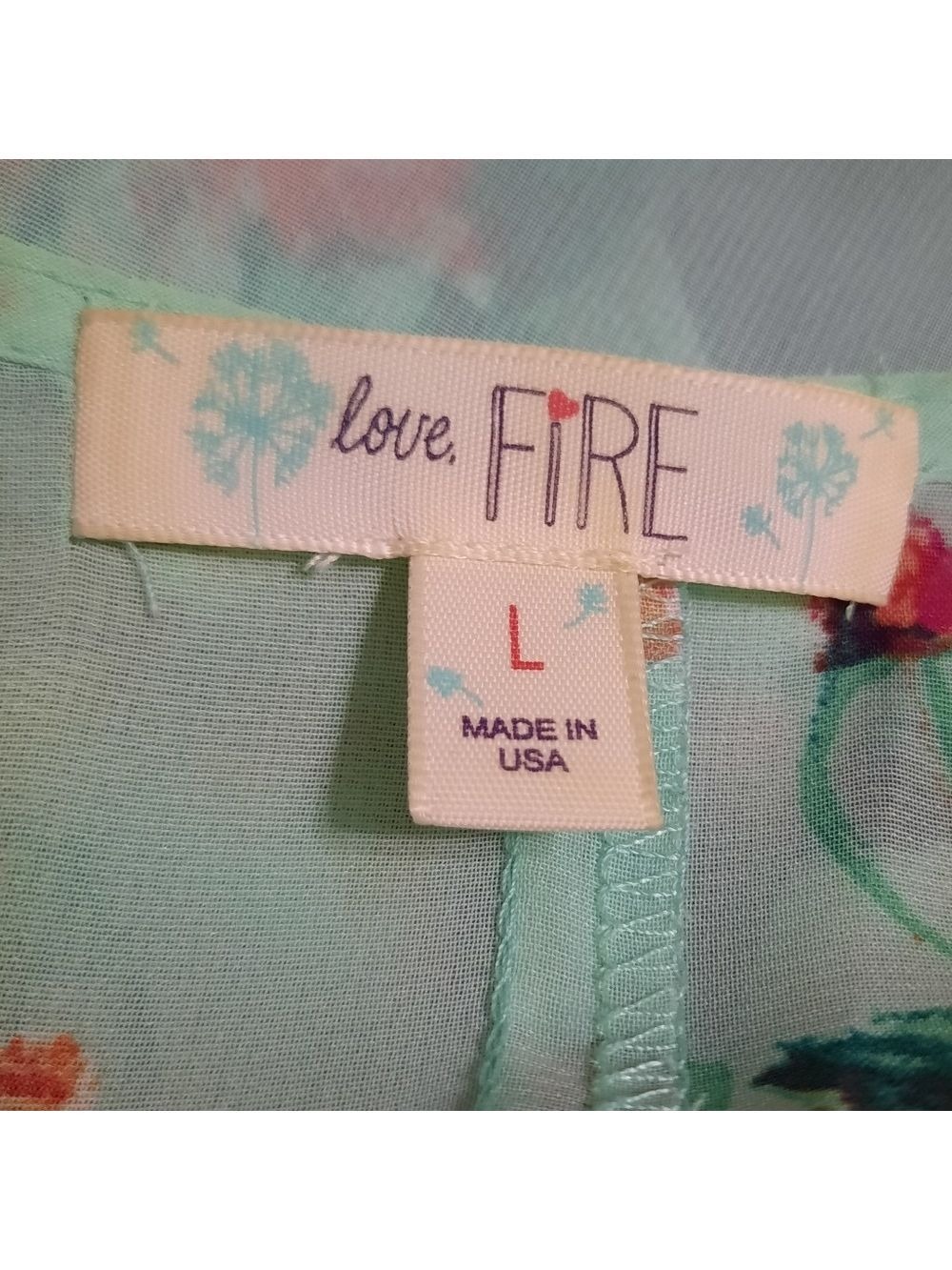 Love Fire Open Front Cardigan Large - Picture 5 of 5